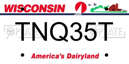 TNQ35T Wisconsin License Plate
