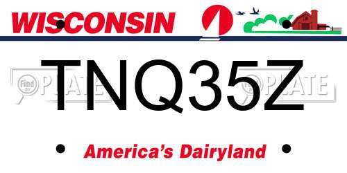 TNQ35Z Wisconsin License Plate