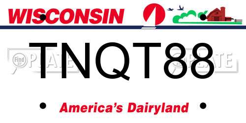 TNQT88 Wisconsin License Plate