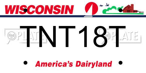 TNT18T Wisconsin License Plate