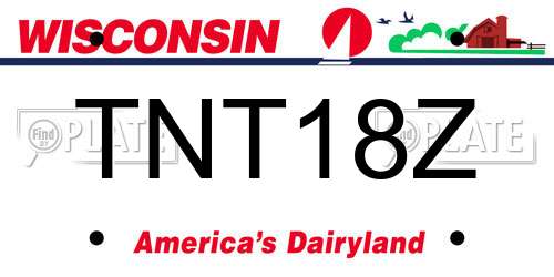 TNT18Z Wisconsin License Plate