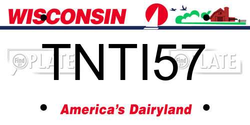 TNTI57 Wisconsin License Plate