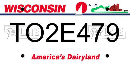 TO2E479 Wisconsin License Plate