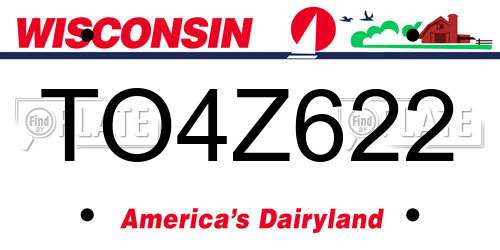 TO4Z622 Wisconsin License Plate