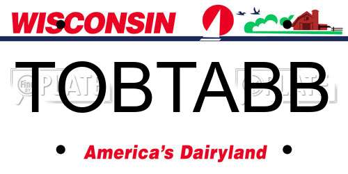 TOBTABB Wisconsin License Plate