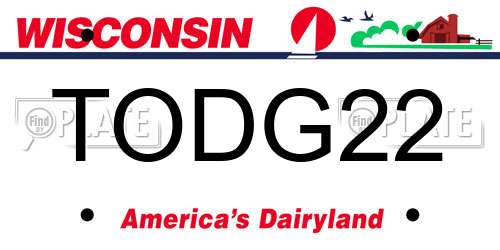 TODG22 Wisconsin License Plate