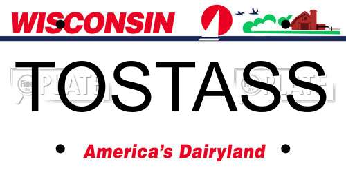 TOSTASS Wisconsin License Plate