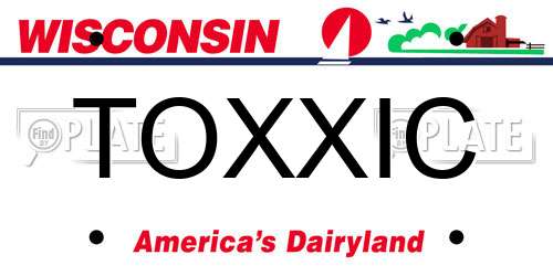TOXXIC Wisconsin License Plate