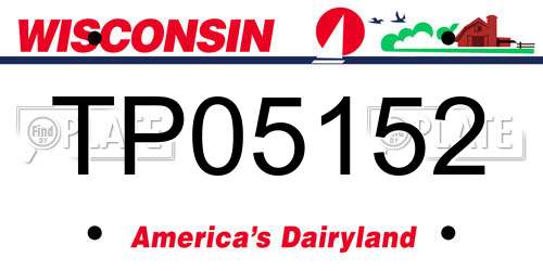 TP05152 Wisconsin License Plate