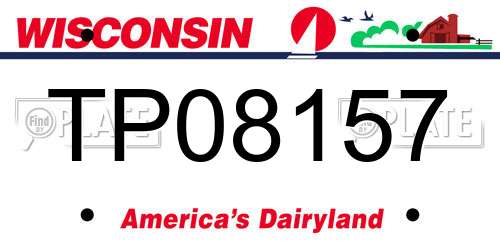 TP08157 Wisconsin License Plate