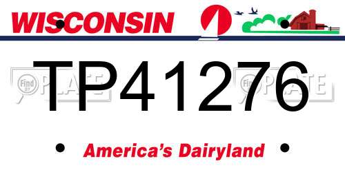 TP41276 Wisconsin License Plate