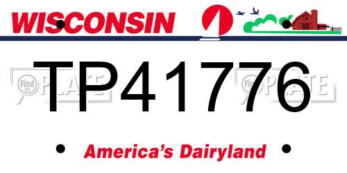 TP41776 Wisconsin License Plate