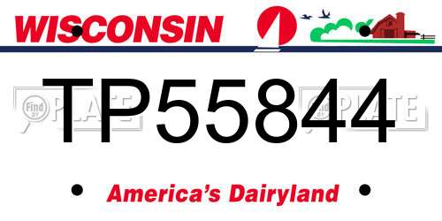 TP55844 Wisconsin License Plate