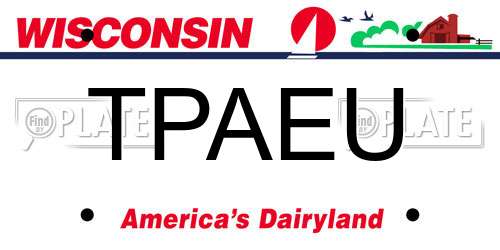 TPAEU Wisconsin License Plate