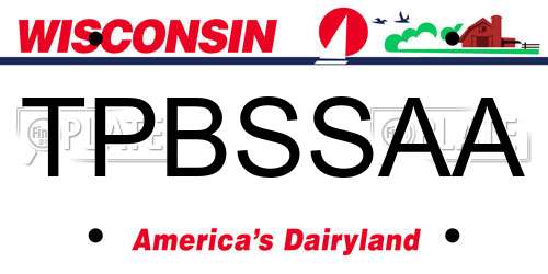 TPBSSAA Wisconsin License Plate