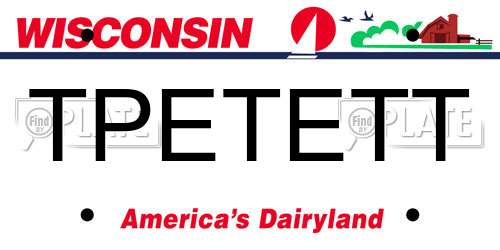 TPETETT Wisconsin License Plate