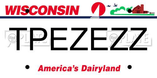 TPEZEZZ Wisconsin License Plate