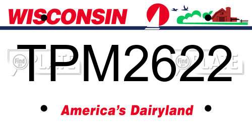 TPM2622 Wisconsin License Plate