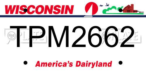 TPM2662 Wisconsin License Plate