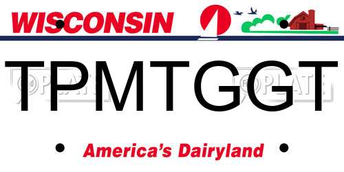 TPMTGGT Wisconsin License Plate
