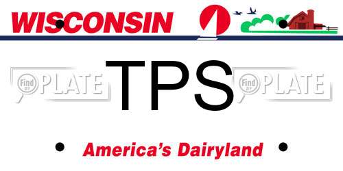 TPS Wisconsin License Plate