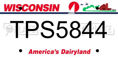 TPS5844 Wisconsin License Plate