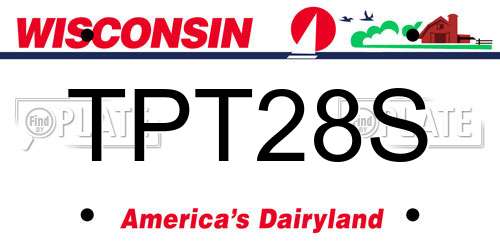 TPT28S Wisconsin License Plate