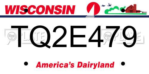 TQ2E479 Wisconsin License Plate