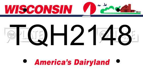 TQH2148 Wisconsin License Plate