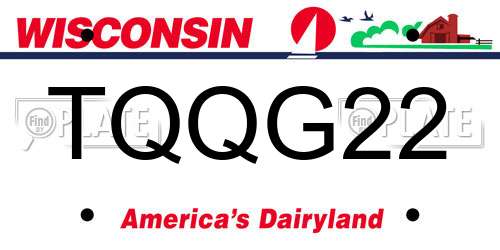 TQQG22 Wisconsin License Plate