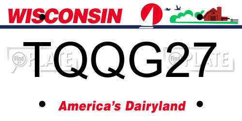 TQQG27 Wisconsin License Plate
