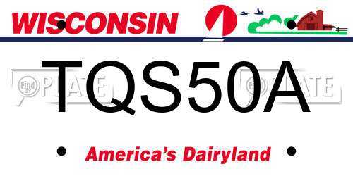 TQS50A Wisconsin License Plate