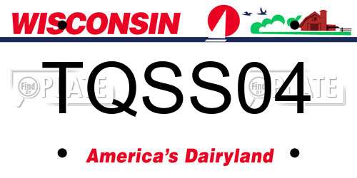 TQSS04 Wisconsin License Plate