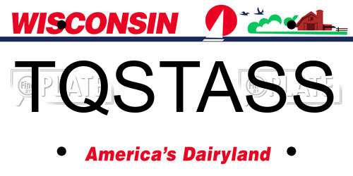 TQSTASS Wisconsin License Plate