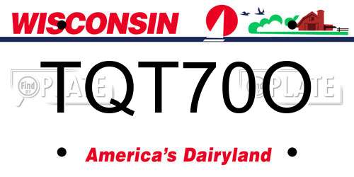 TQT70O Wisconsin License Plate