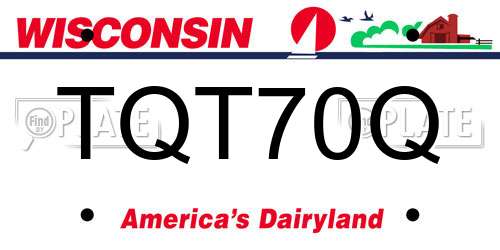 TQT70Q Wisconsin License Plate