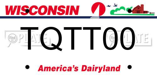 TQTT00 Wisconsin License Plate