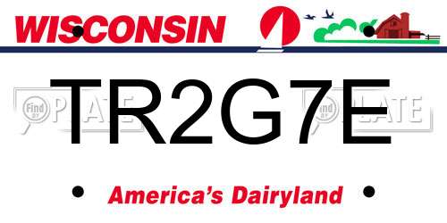 TR2G7E Wisconsin License Plate