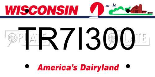 TR7I300 Wisconsin License Plate