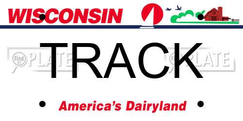 TRACK Wisconsin License Plate