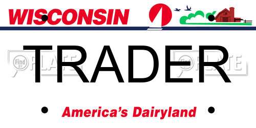 TRADER Wisconsin License Plate