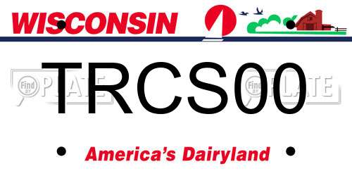 TRCS00 Wisconsin License Plate