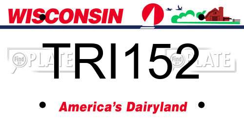 TRI152 Wisconsin License Plate