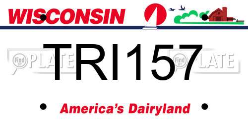 TRI157 Wisconsin License Plate