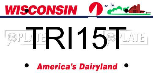 TRI15T Wisconsin License Plate