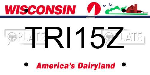 TRI15Z Wisconsin License Plate