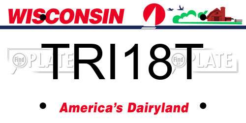 TRI18T Wisconsin License Plate