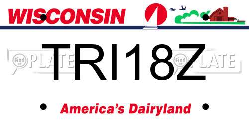 TRI18Z Wisconsin License Plate