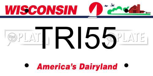 TRI55 Wisconsin License Plate