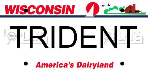 TRIDENT Wisconsin License Plate